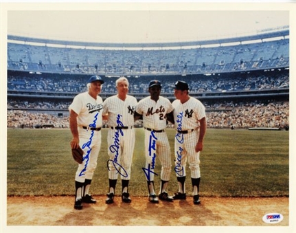 New York Legendary Center Fielders 11x14 Photo ( DiMaggio, Mays , Snider and Mantle)